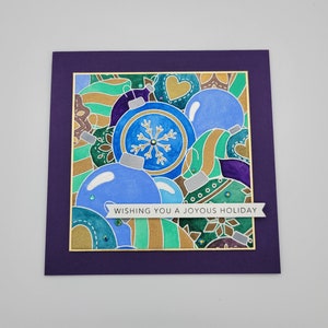 Watercolor Holiday Ornament Card