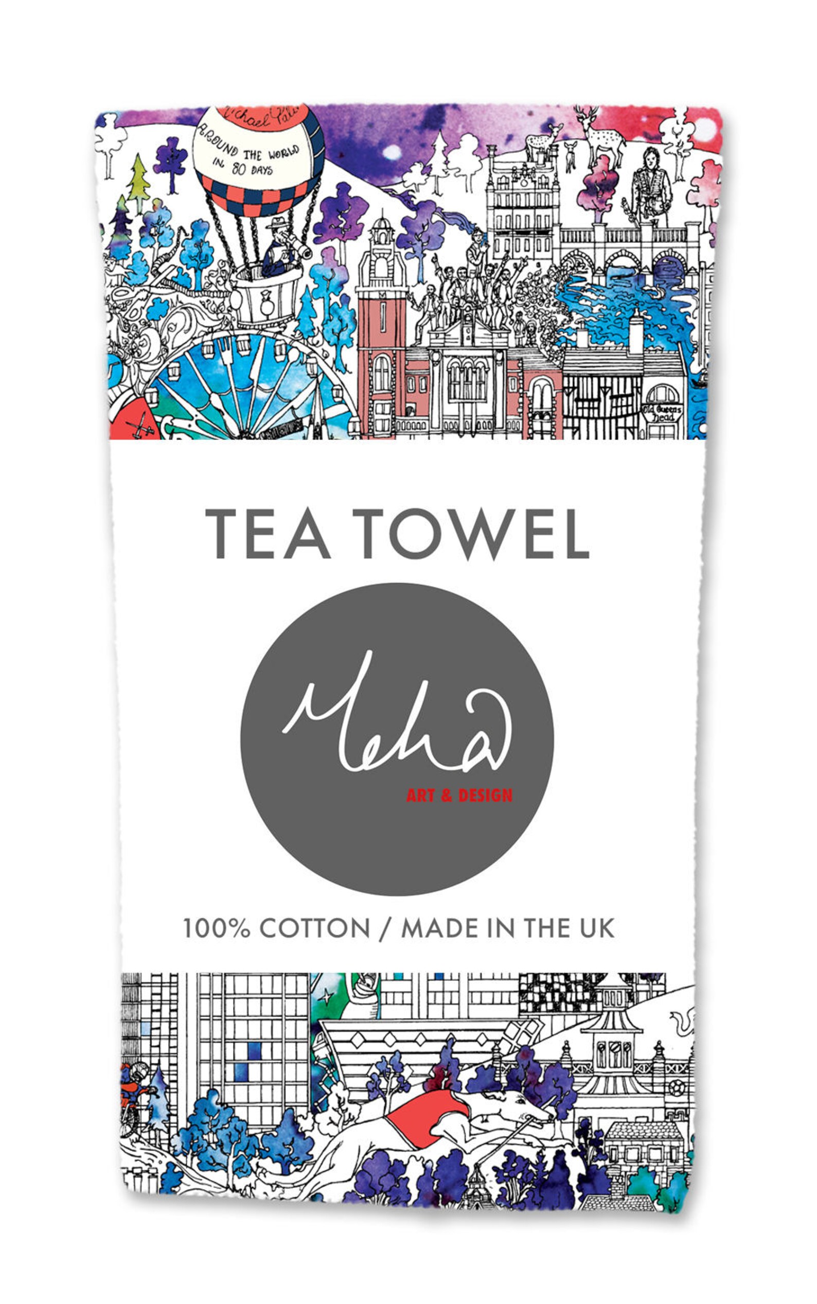 Sheffield Skyline Tea Towel Sheffield Gift New Home Etsy