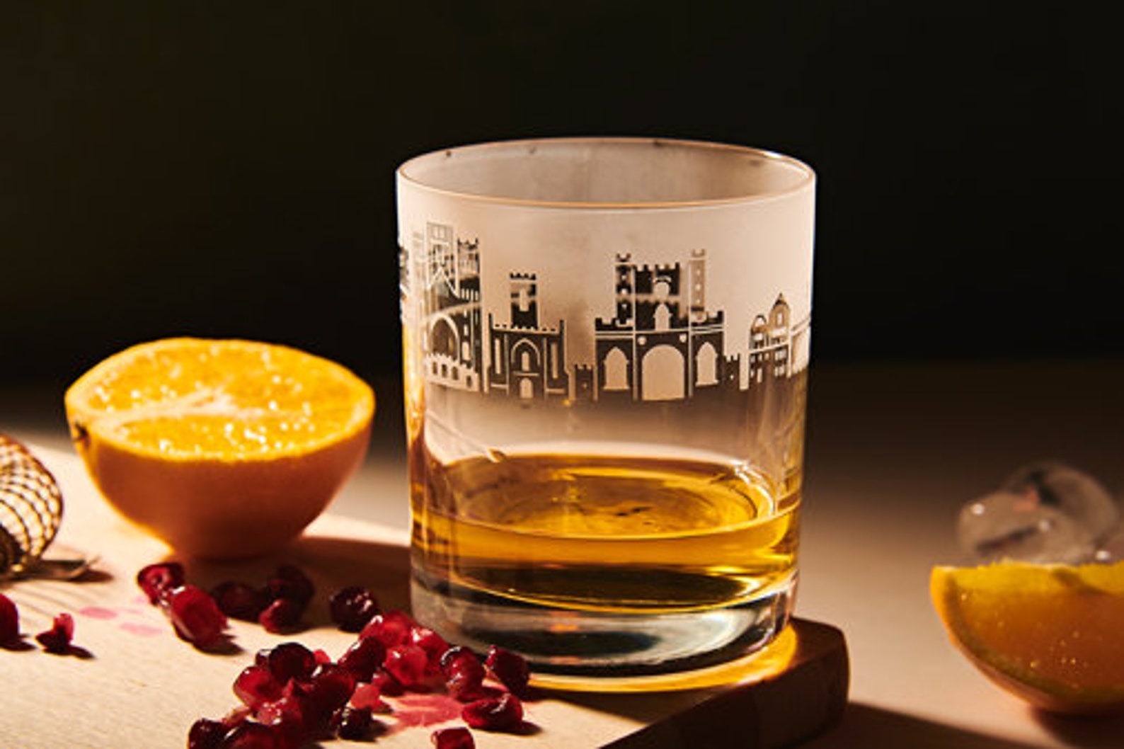 Durham Glass Tumbler Whiskey Glass Durham City Skyline Etsy