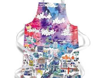 Newcastle Skyline Apron and Tea Towel | Christmas Gift | Newcastle Gift