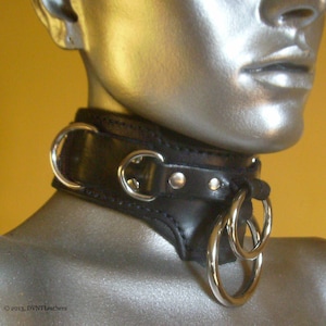 Leather BDSM Collar, Leather Slave Collar, Leather Bondage Collar ...