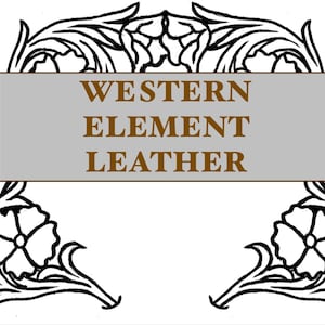 Leather Tooling Pattern PDF for Wedding Bouquet Wraps, Floral Sheridan Style