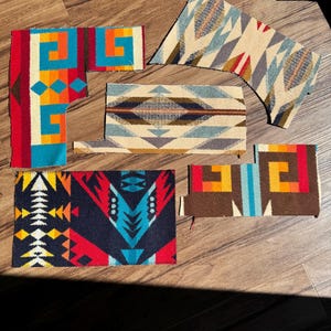 Scrap Pendleton Wool Fabric Peices Remnants Lot for Crafting