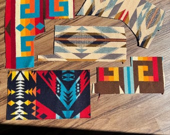 Scrap Pendleton Wool Fabric Peices Remnants Lot for Crafting