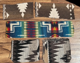 Scrap Pendleton Wool Fabric Peices Remnants Lot for Crafting