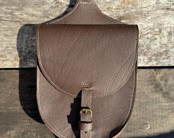 Leather Horse Clip-On Saddle Bag Western Riding Equestrian Bag