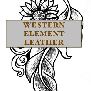 Sunflower Feather Tooling Pattern, PDF Printable Leathercraft Pattern