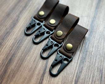 Bison Leather Tactical Belt Loop Keychain Holder