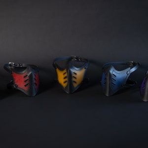 Ninja Cosplay Mask - Customizable - Leather Mask - Mortal Kombat Inspired