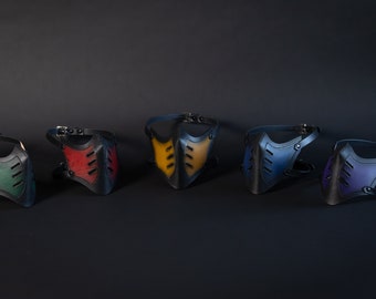 Ninja Cosplay Mask - Customizable - Leather Mask - Mortal Kombat Inspired