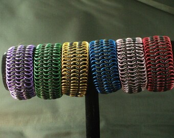 6in1 Stretch cuff, Chainmail bracelet