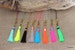 N643 - Adjustable Long Tassel Necklace - Multi-Colored Tassel  - Boho Jewelry - Claribella 