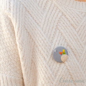 Handmade brooch, litthe prince brooch,original brooches, pin petit prince, pretty brooch, handmade jewerly, ceramic brooch. image 4