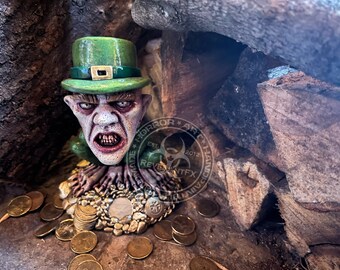 Patty McNasty Leprechaun Handmade Statue by RevenantFX (Irish Green)