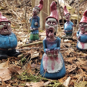 Set of 5 Bite Size Zombie Gnomes