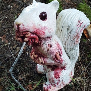 Carrion Merle the Zombie Albino Death Squirrel