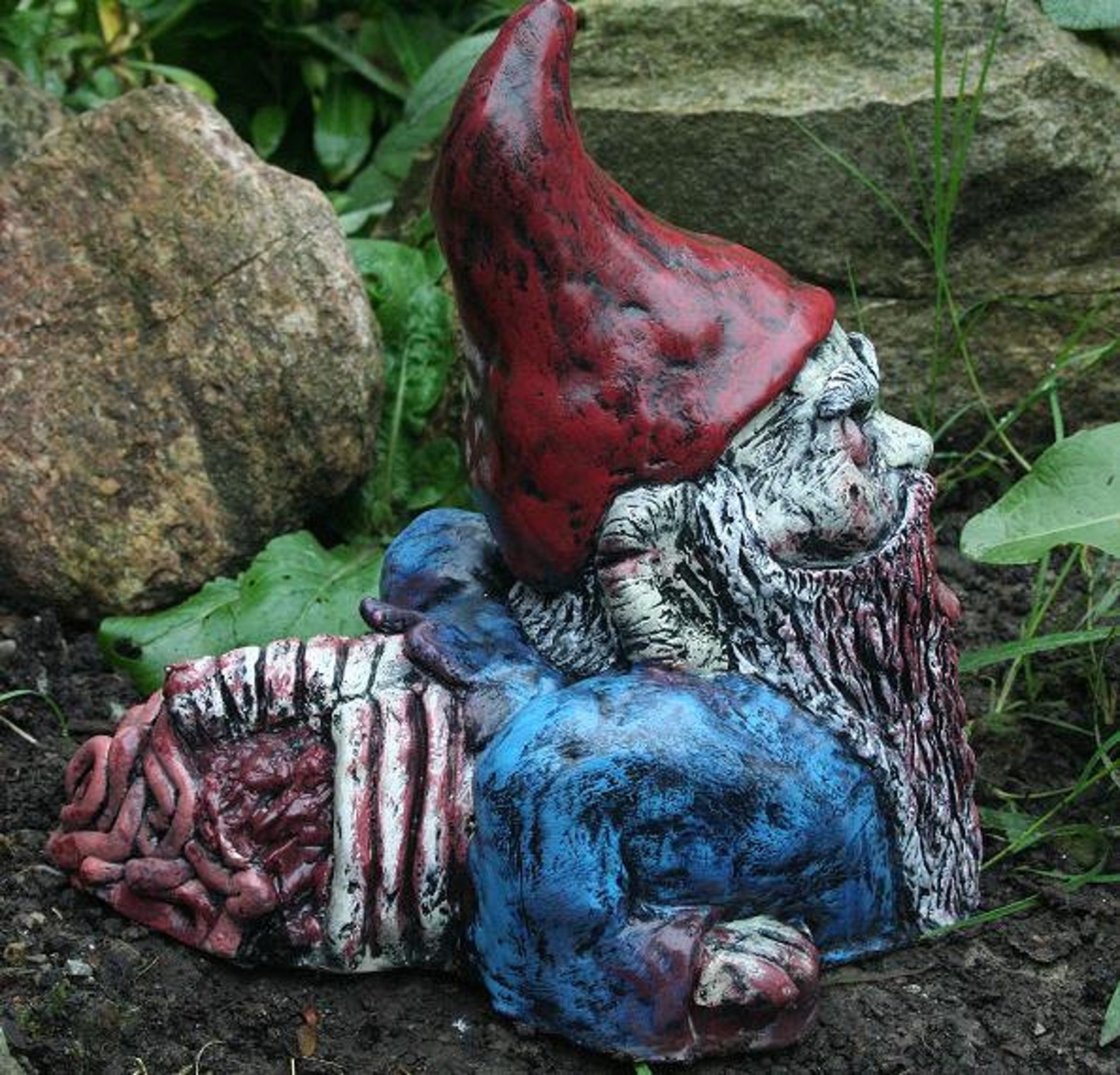 Disemboweled Donny Zombie Gnome Etsy