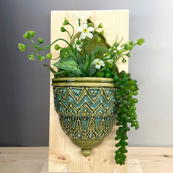 Large Ceramic Wall Pocket Planter Hanging Planter Moroccan Etsy