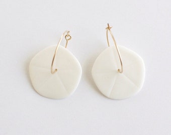 Lise, flower porcelain earrings