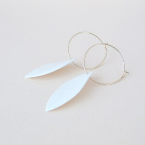 Ines, dainty white earrings