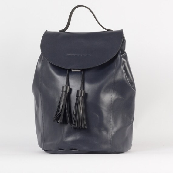 navy blue backpack purse