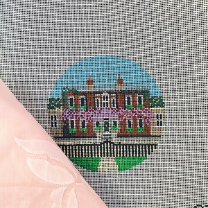 Regency House Round Handpainted Needlepoint Canvas or Kit