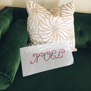 Noel Handpainted Christmas Needlepoint Canvas