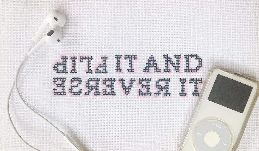 Flip It and Reverse It Lyrics Handpainted Needlepoint Canvas - Etsy