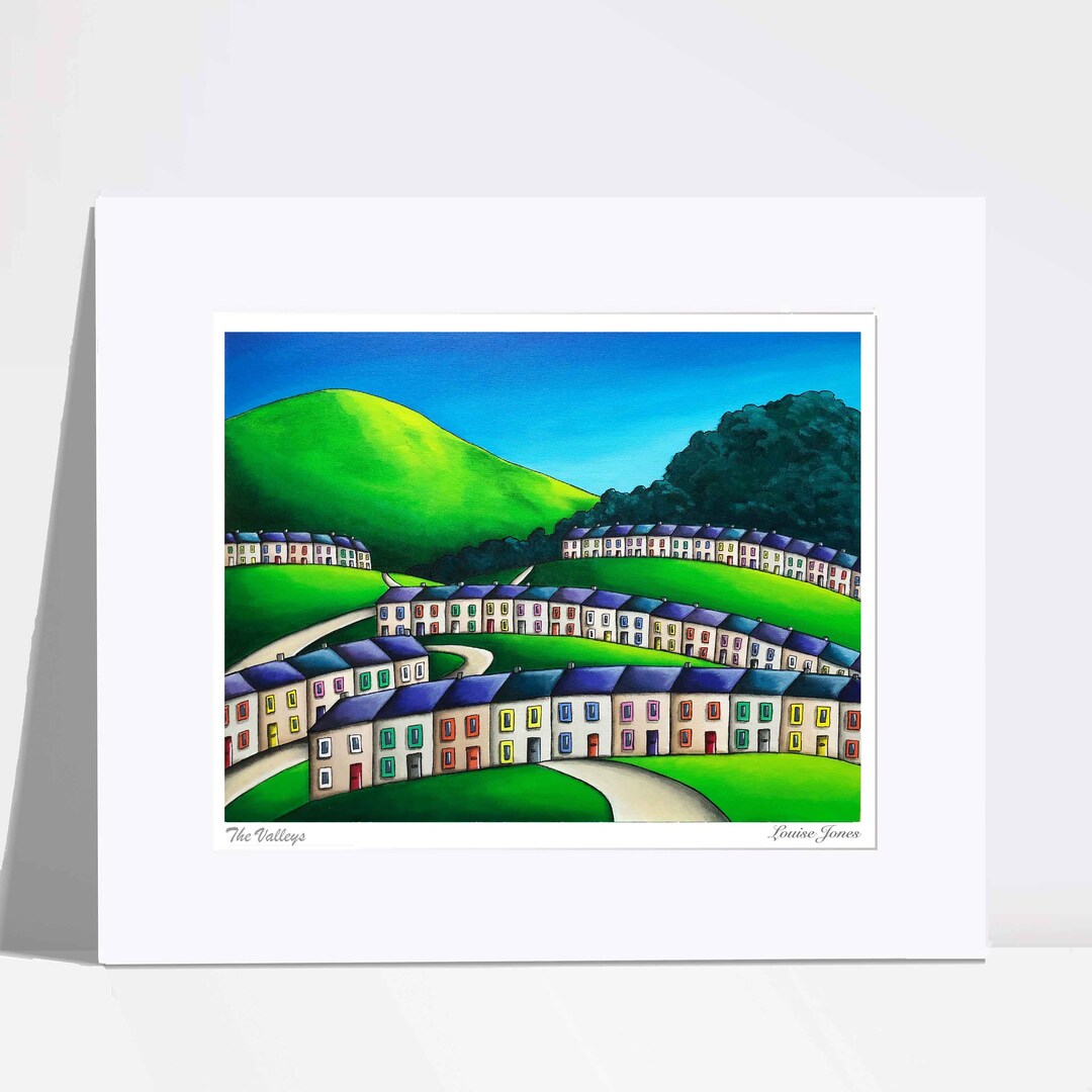 The Valleys, Wales, Welsh Art Print. Welsh Landscape, Travel Print