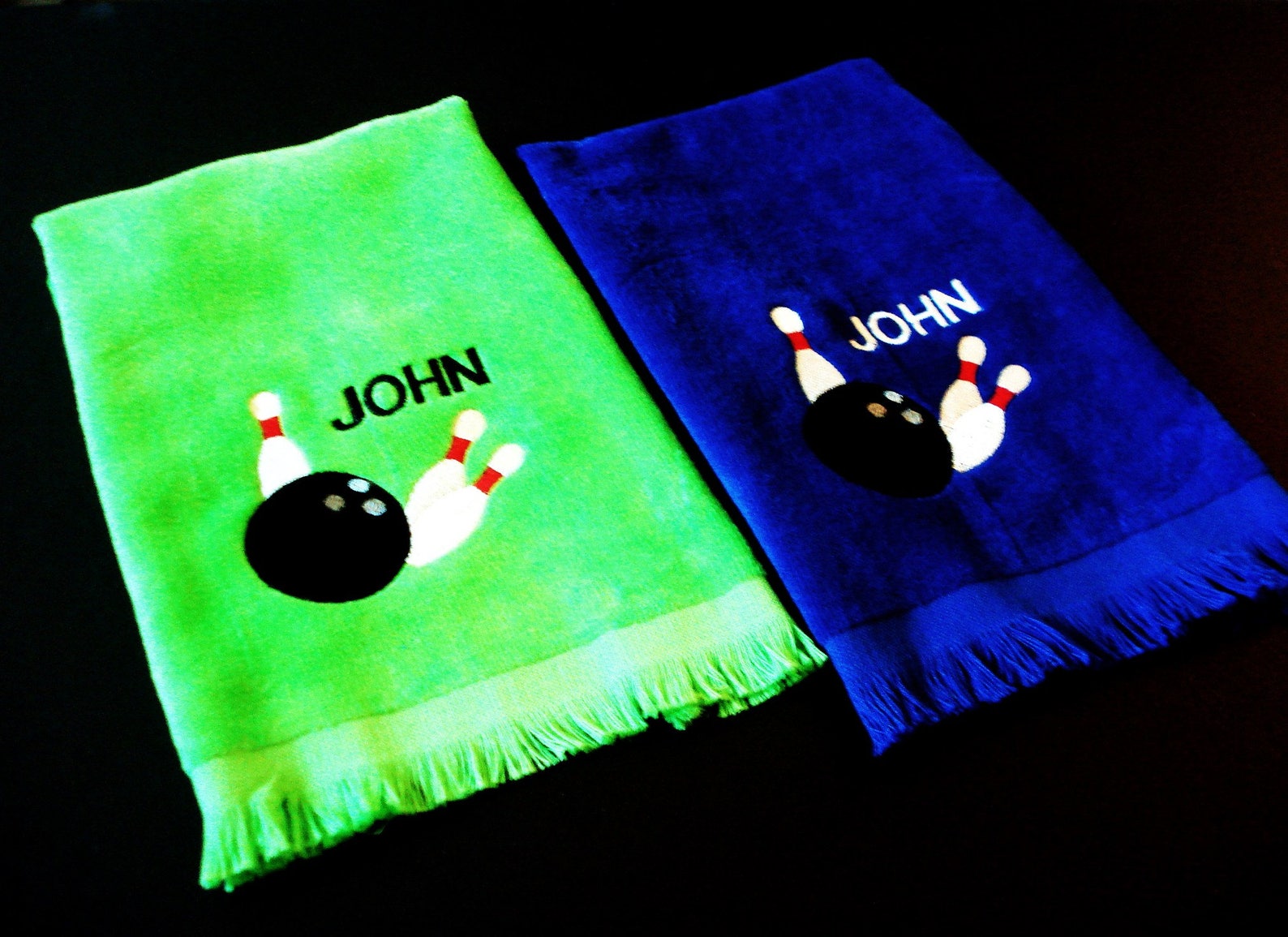 Personalized Bowling Towel Monogram Bowl Towel Father's Etsy