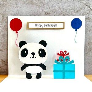 Biglietto Panda - Biglietto Panda pop-up - Biglietto di compleanno Panda