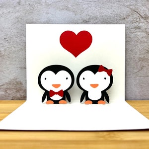 Penguin Pop Up Card - Penguin Card - Penguin Birthday Card - Penguin Gift - Penguin Greeting Card