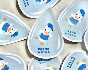 Donald Duck  Drink Water Sticker - Donald Duck Sticker - Cute Sticker - Disney Donald Duck Sticker