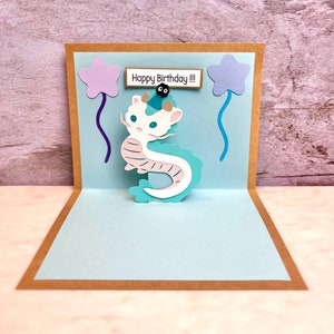 Tarjeta de Haku de El viaje de Chihiro - Tarjeta de cumpleaños de Haku - Tarjeta emergente - Tarjeta de cumpleaños de anime - Regalo de cumpleaños de Haku