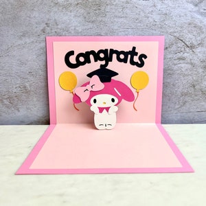 Cartão de formatura My Melody - Cartão My Melody - Cartão de felicitações My Melody - Presente de formatura My Melody - Cartão Sanrio - Cartão Kawaii - Formatura 2025