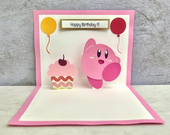 Pop Up Kirby Birthday Card - Kirby Birthday Card