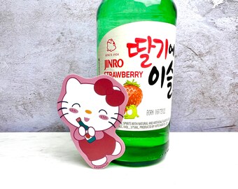 Hello Kitty Soju Sticker - Hello Kitty - Hello Kitty Gift - Sanrio Sticker - Soju Sticker - Sanrio Gift