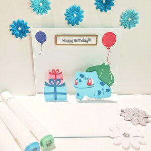Bulbasaur Card Pop Up Bulbasaur Card Bulbasaur Birthday | Etsy