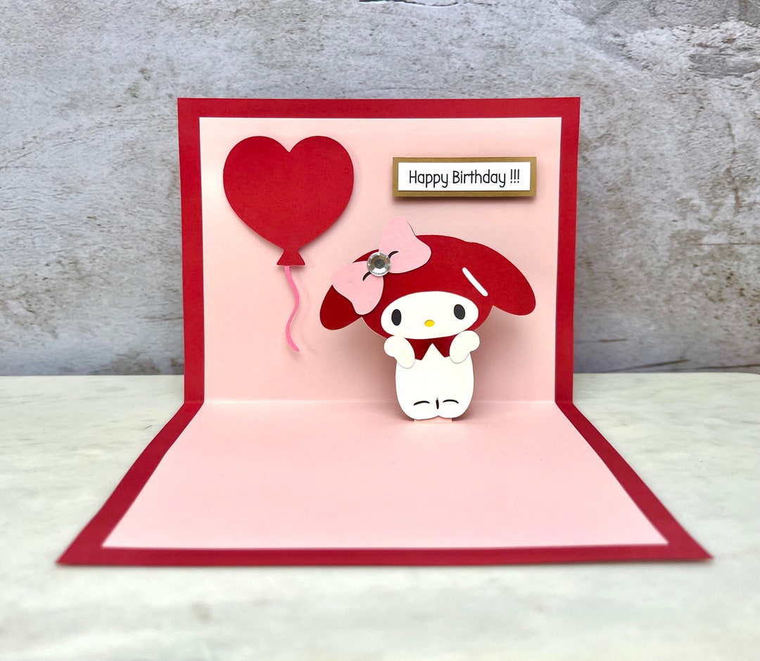 Pop up Cinnamoroll Valentine's Card Cinnamoroll Valentine Happy