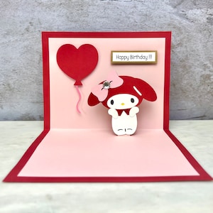 Cartão My Melody - Cartão de aniversário My Melody - Cartão de felicitações My Melody - Presente de aniversário My Melody - Cartão Sanrio - Cartão Kawaii