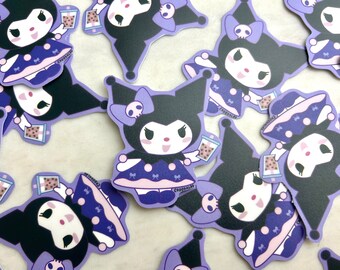 Kuromi Boba Sticker - Kuromi  Sticker - Sanrio Boba Sticker - Sanrio Sticker - Sanrio Gift