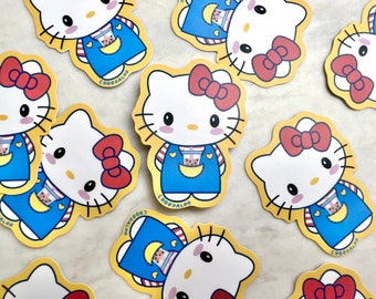 Hello Kitty  Boba Sticker - Hello Kitty Sticker - Sanrio Boba Sticker - Sanrio Sticker - Sanrio Gift