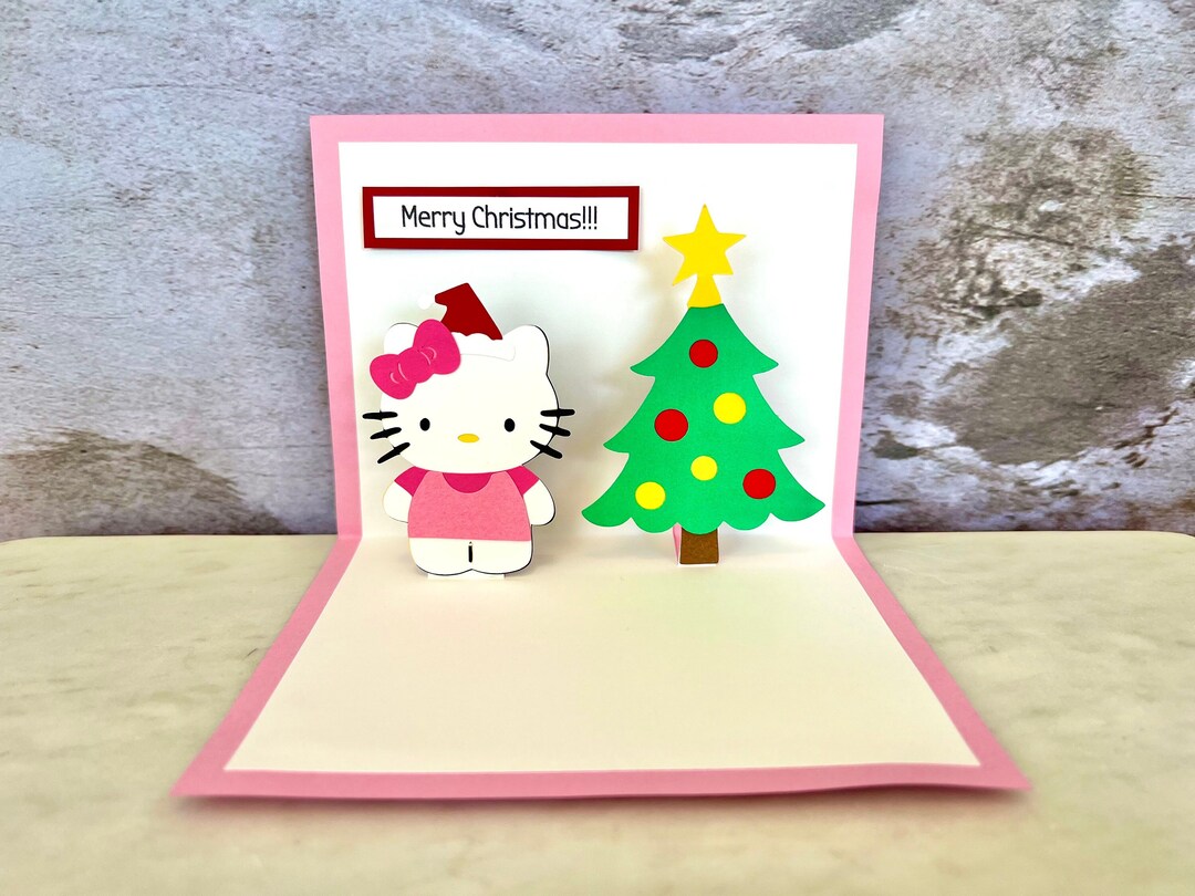 Hello Kitty Card hello Kitty Christmas Card Hello Kitty Christmas Gift