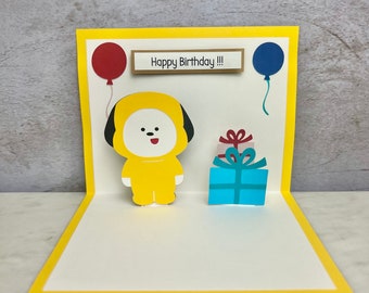 BTS BT21 チミー バースデーカード - ポップアップ チミー