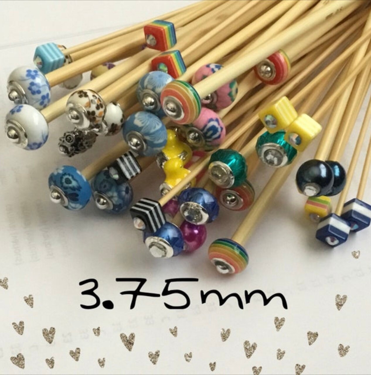Big Eye Beading Needles Two Sizes 2.25 & 4.5 Fine or Standard Size's Packed  4 Needles per Package Diybeads 