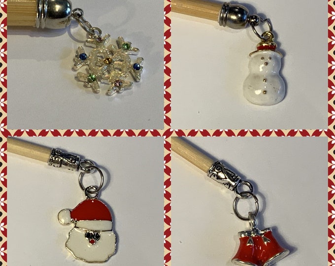 Limited Edition Christmas Crochet Hook, choose your size and Pendant