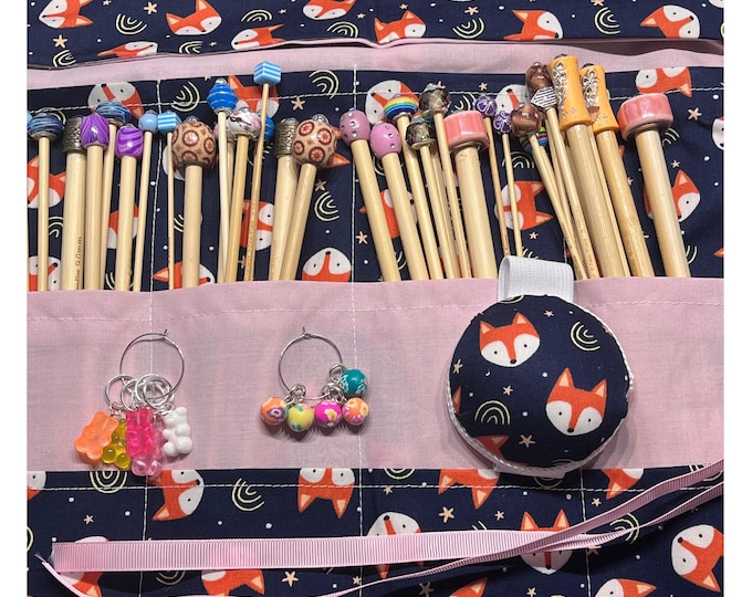 Full Set Of Beaded Knitting Needles Choose Length - Complete With Extras