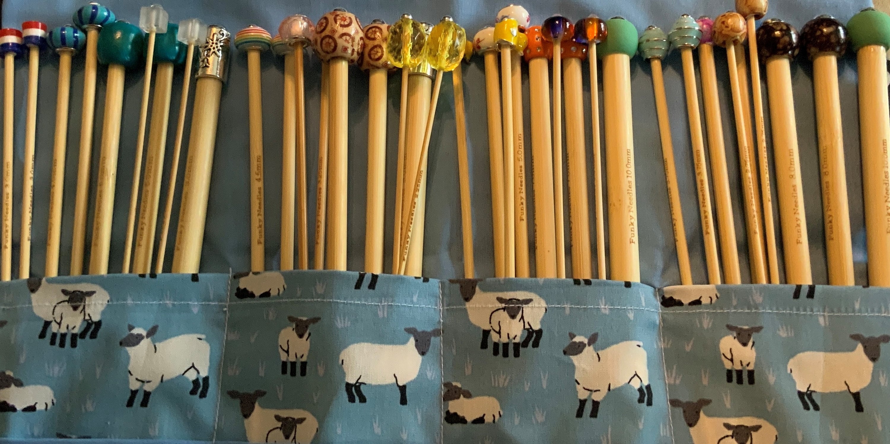 Full Set Of Beaded Knitting Needles Choose Length Complete With Extras