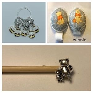 Winnie the Pooh Crochet Gift Set includes 15cm 4mm crochet hook, wrist pin cushion and crochet clips