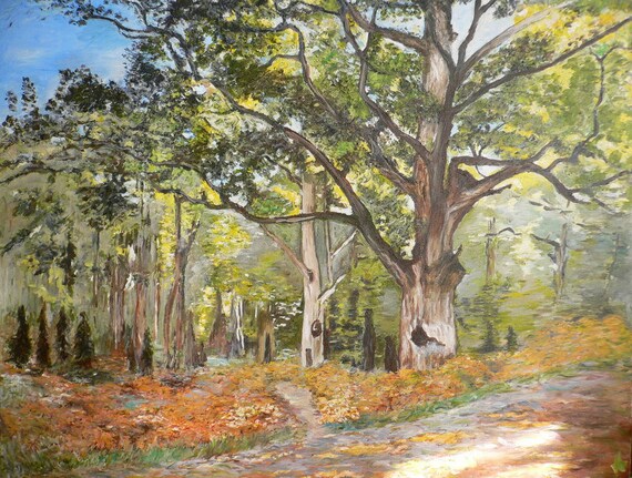 1865 Fontainebleau Forest/" — Fine Art Print Claude Monet : /"The Bodmer Oak